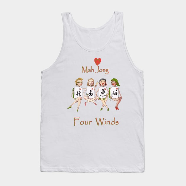 Mah Jong Four Winds Tank Top by Annie18c